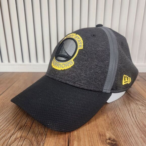 Golden State Warriors New Era 39thirty Fitted Sz M/L Hat Cap Black Gray NBA Team - Picture 1 of 11